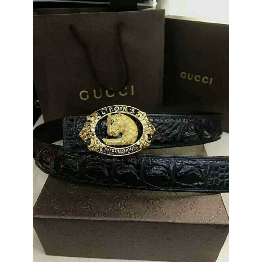 Ladies crocodile leather belt